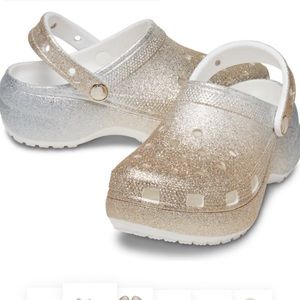 Crocs WOMEN’S CLASSIC PLATFORM OMBRE GLITTER CLOG
